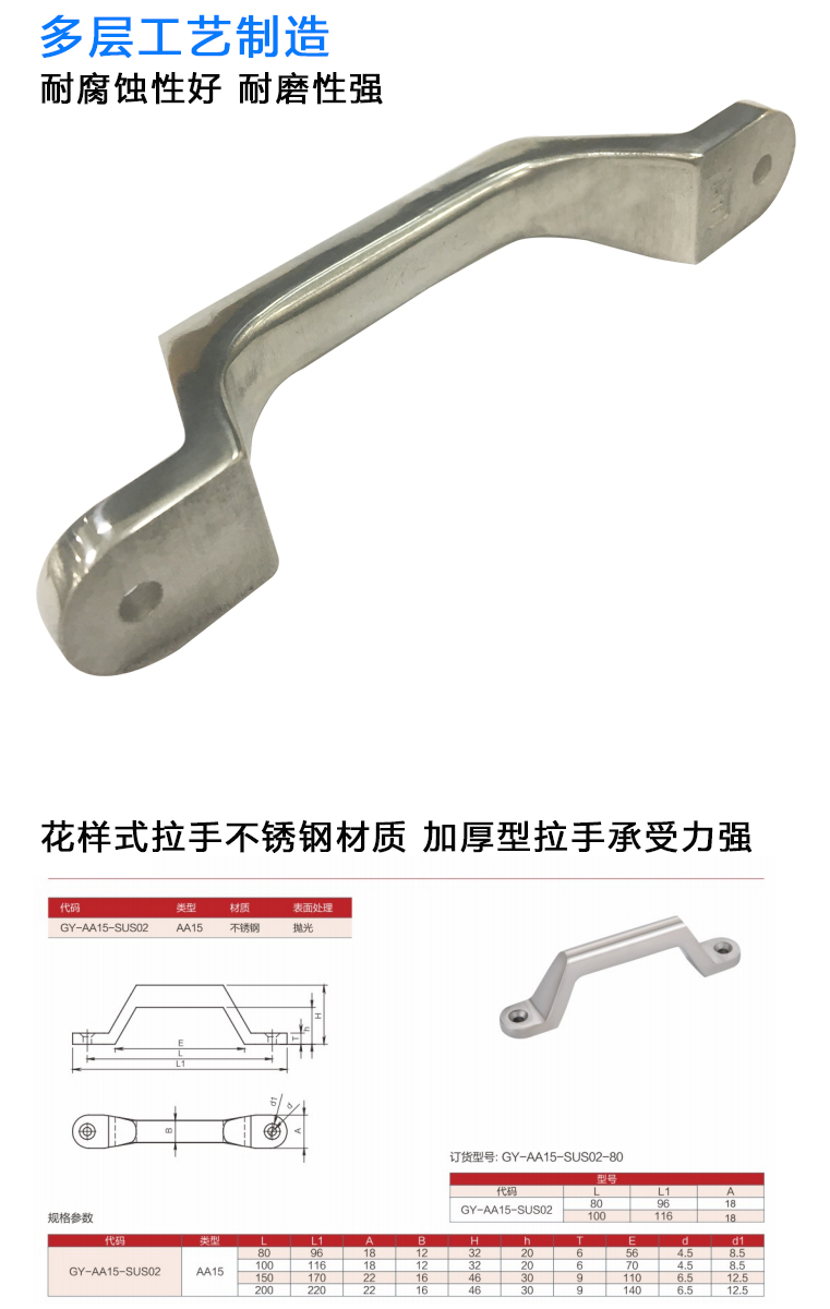GY-AA15不銹鋼拉手(圖1)